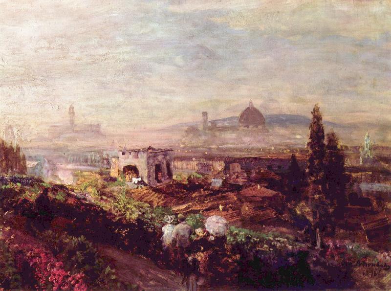 Oswald achenbach View over Florence oil painting image